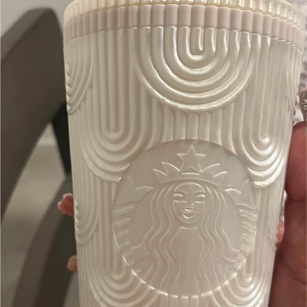 Starbucks Cream Embossed Tumbler
